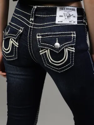 True Religion Womens Super T Joey Skinny Fit Blue Low Rise Jeans