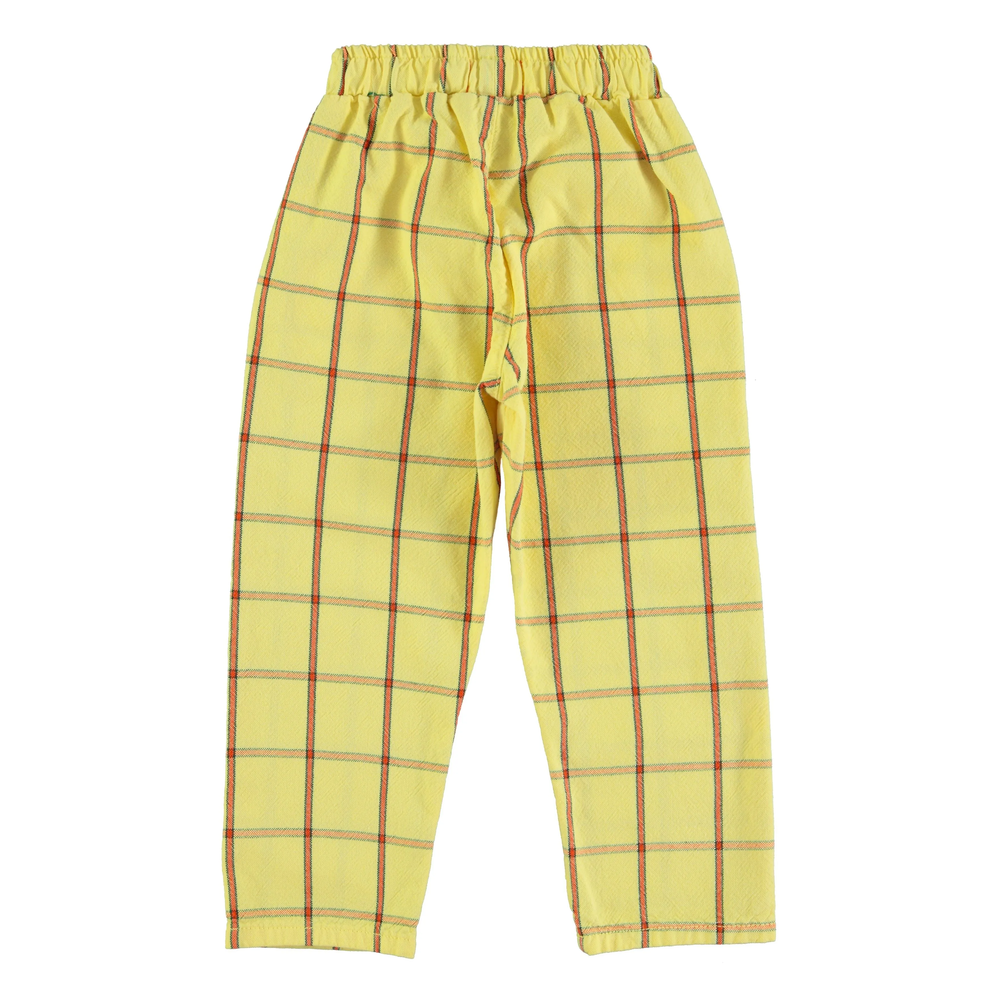 Unisex Trousers in Yellow Checkered