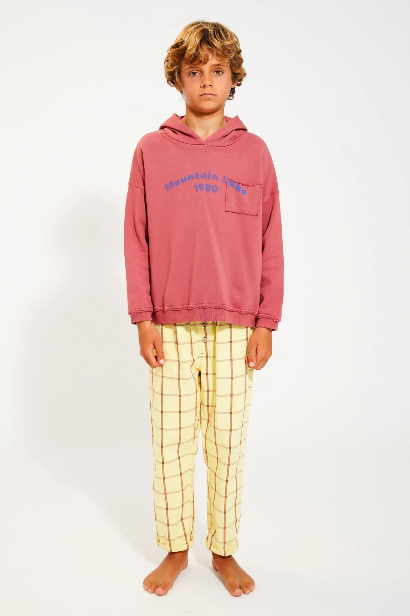 Unisex Trousers in Yellow Checkered
