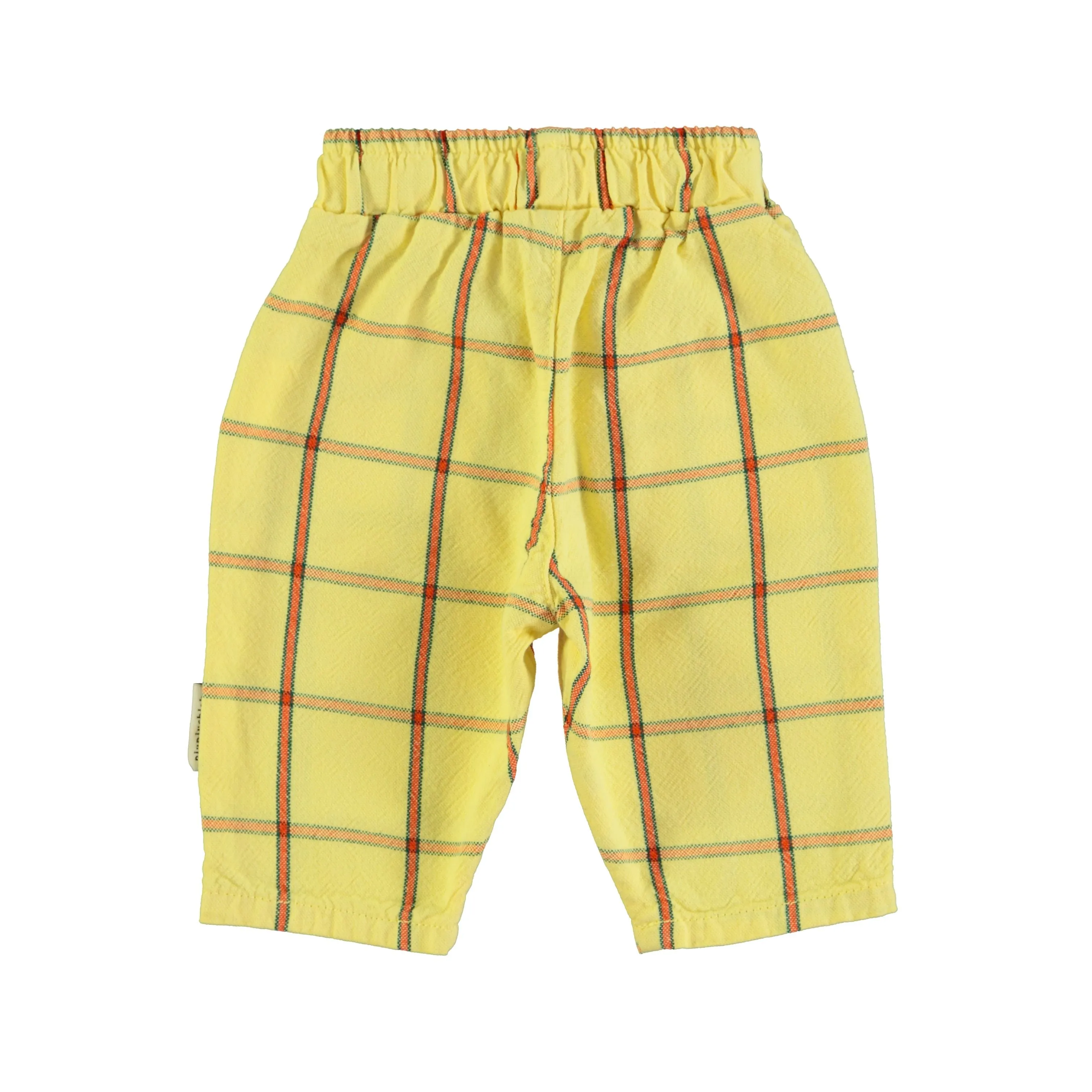 Unisex Trousers in Yellow Checkered