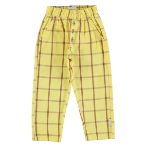 Unisex Trousers in Yellow Checkered