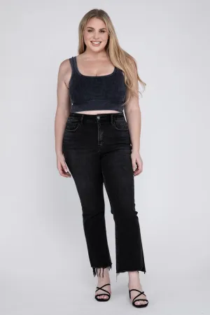 Vervet by Flying Monkey Plus Size High Rise Crop Flare Jeans
