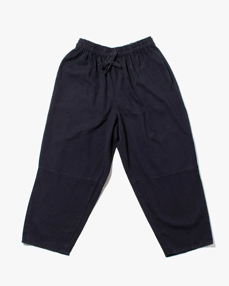 Wa-Modern Herringbone Drawstring Pants- Navy