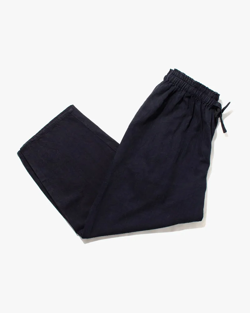 Wa-Modern Herringbone Drawstring Pants- Navy