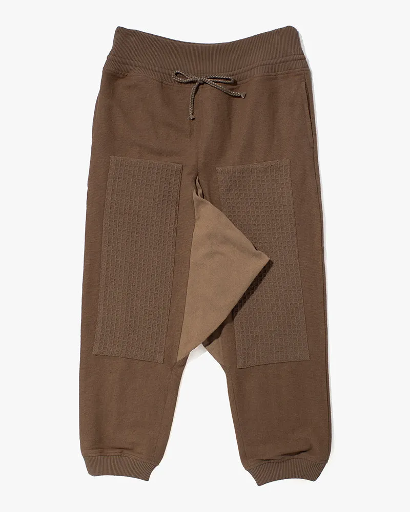 Wa-Modern Woven Drawstring Pants, Brown