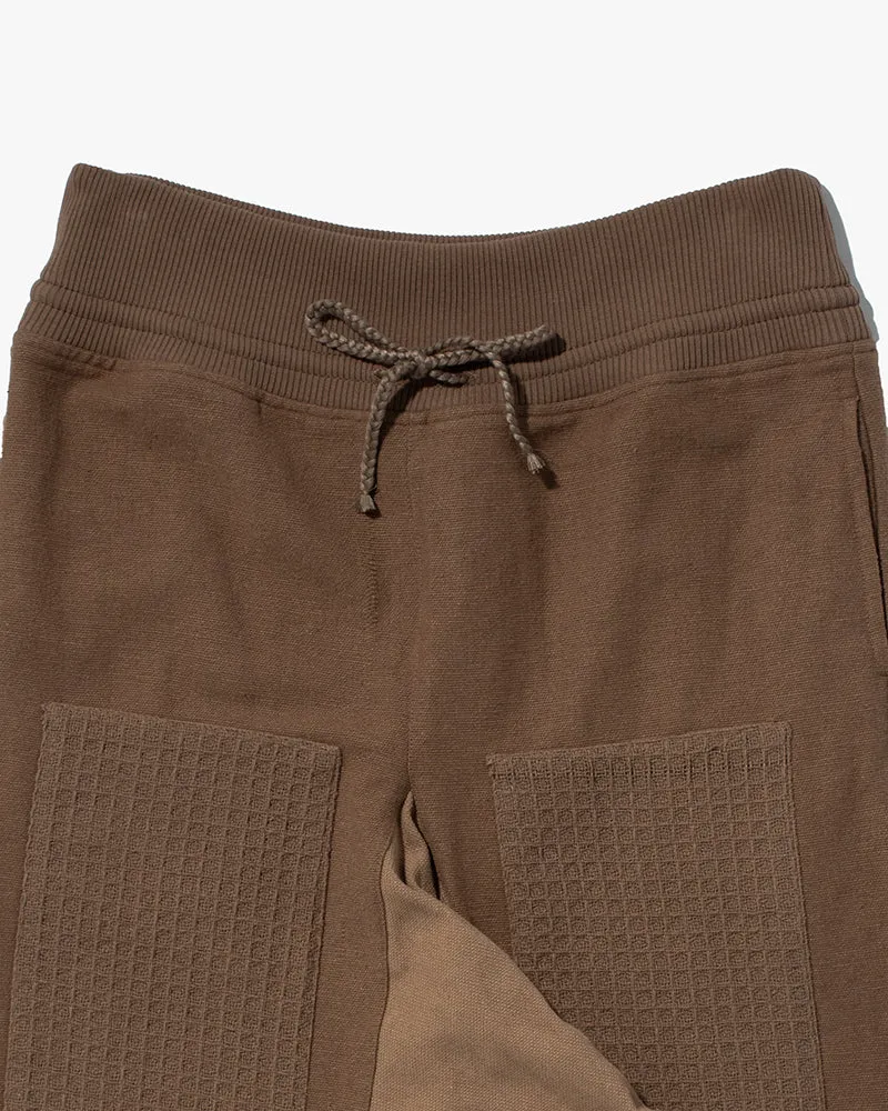 Wa-Modern Woven Drawstring Pants, Brown