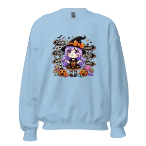 Witch Way To The Candy? - Halloween Sweatshirt - Fun Witch Halloween Sweatshirt