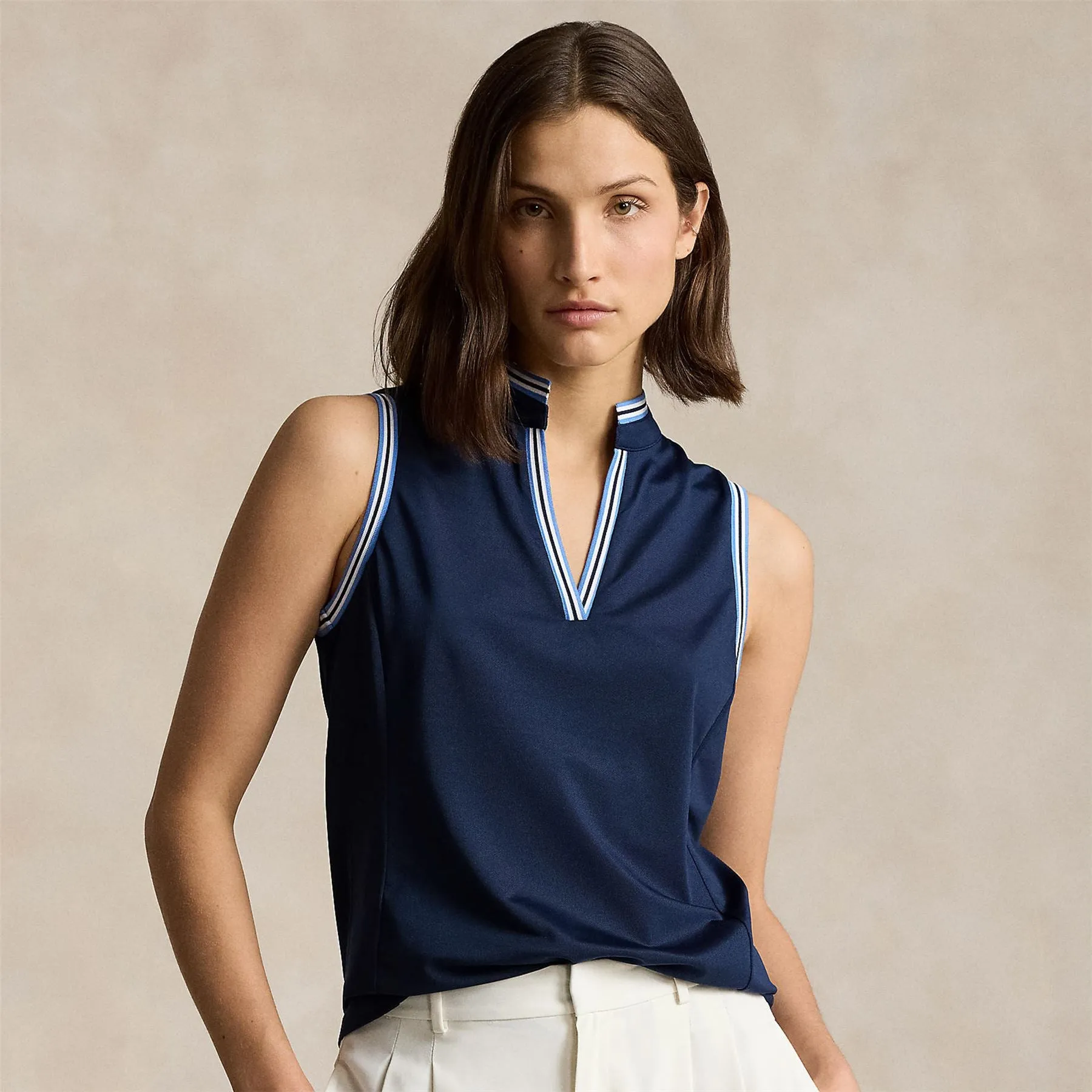 Womens Popover-Sleeveless Refined Navy/Summer Blue Multi - SS24