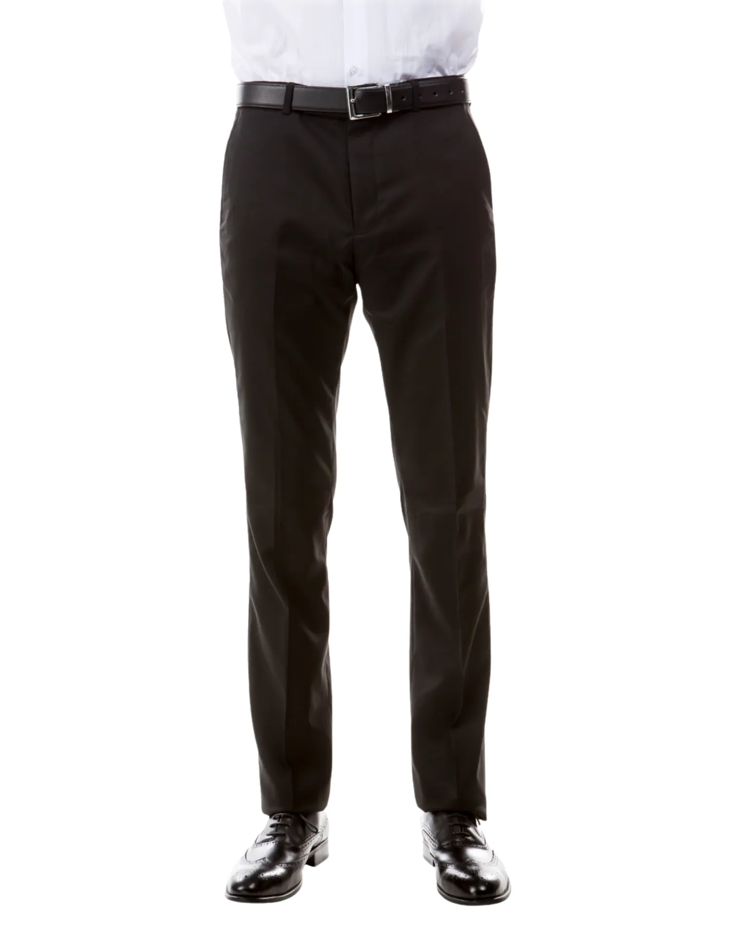 Zegarie Solid Modern Fit Pants - Black